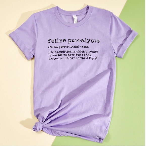 Cat Lady Box Tops - “Feline Purralysis” Definition Tee